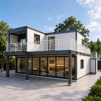 Maison Conteneur Légère Préfabriquée en Acier, Villa au Design Moderne, Économe en Énergie, Appartement Durable