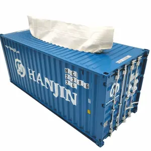 Hanjin 1:20 Schaal 30Cm Simulatie Container Model Aanpasbare Individuatie Tissue Box Borstelpot Opbergdoos Decoratie