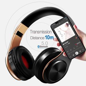 HIFI stéréo écouteurs Bluetooth <span class=keywords><strong>casque</strong></span> musique <span class=keywords><strong>casque</strong></span> FM et prise en charge <span class=keywords><strong>carte</strong></span> <span class=keywords><strong>SD</strong></span> avec micro pour Mobile Xiaomi Iphone Sumsamg tablette - Product Image 5