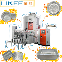 LK-T80 Le dernier modèle de moteurs Siemens de type H Machine de conteneur de papier d'aluminium pneumatique jetable à haute efficacité et à grande vitesse