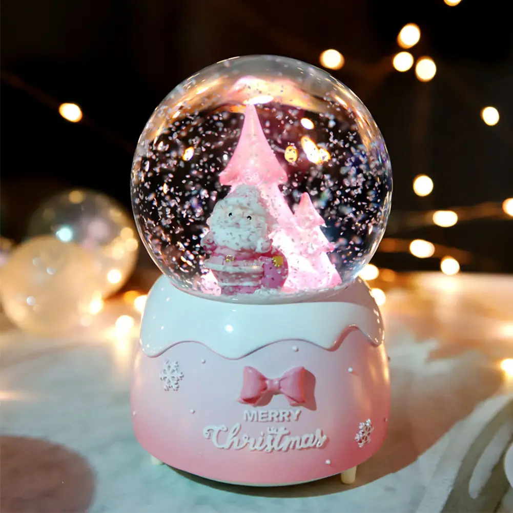 Holiday Transparent Decorations Folk, Crafts Water Ball Resin Crafts Christmas Snow Globe Desk Decoration/