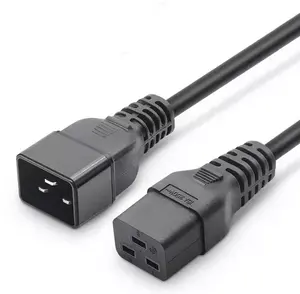 16A 250V 2.5mm2 1.8M C19 Ke C20 Pria Ke Wanita Ekstensi Adapter Kabel Listrik untuk Komputer