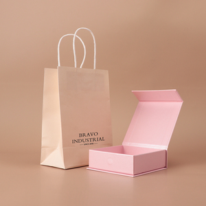 Bolsas de Regalo de Papel con Logotipo Personalizado de Lujo <span class=keywords><strong>Bravo</strong></span> Packaging, Bolsas de Papel Kraft Ecológicas para Cosméticos, Joyería, Bodas y Fiestas - Product Image 3