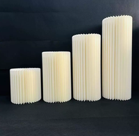 Vente en gros de tables cylindriques pliantes pour desserts à gâteaux, de colonnes romaines en papier kraft, de décorations de mariage et de présentoirs d'arrière-plan
