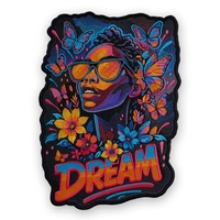 Badge brodé personnalisé grande taille « Black Girl Magic » pour femmes afro-américaines, applique thermocollante « Melanin » pour veste DIY – Vente en gros