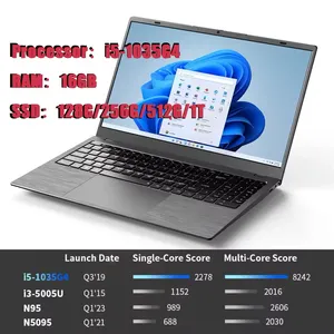 Nuevo 15,6 pulgadas Core I5 1035G4 10th gen Gaming Laptop Pc 16G RAM 500GB 1TB Ssd Win 11 Tipo C Computadora portátil Laptop