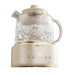 Bouilloire en verre Bear All Glass Gooseneck 1L sans filtre avec couvercle, pot santé pour la maison et le bureau - Product Image 2