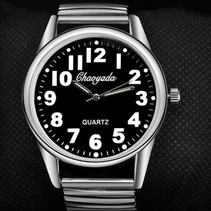 Reloj de Cuarzo Redondo de Acero Inoxidable para Hombre, Esfera Analógica con Números Arábigos, Diseño Minimalista, 38 mm, Cierre Plegable - Product Image 4