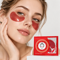 Patchs de gel pour les yeux à l'extrait naturel de ginseng rouge, nid d'oiseau et spiruline, éclaircissants, réduisant les poches sous les yeux, masque pour les yeux, soins de la peau OEM