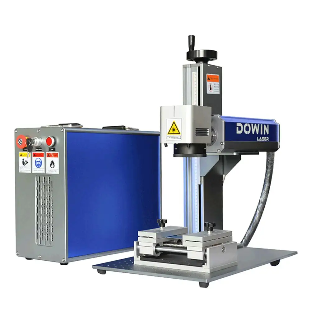 JPT Mopa M7 60W 100W stainless steel color laser marking machine 3d metal plate deep engraving fiber laser machine