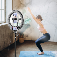 Lampe de photographie FT-14N, lampe annulaire de 14 pouces avec trépied pour éclairage de tatouage, cils, maquillage, diffusion en direct TikTok