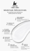 Pointes de colle gel pour extension d'ongle clair solide UV Pointes d'ongle gel de colle de haute qualité vente en gros