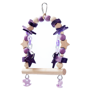 Bucatstate lüks doğal ahşap mor kuş salıncak papağanlar oyuncaklar için kafesleri - Product Image 1