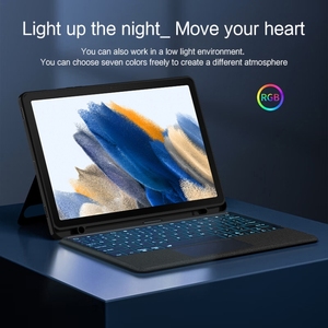 Bán Buôn Bán Hàng Trực Tiếp Đối Với Samsung Galaxy Tab A8 10.5Inch X200 YJ-X200 Chia Bàn Phím Không Dây Da Tablet Trường Hợp - Product Image 6