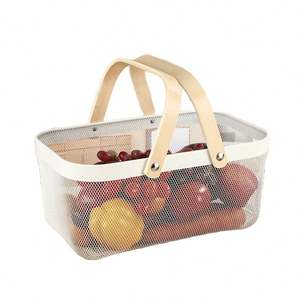 Usine personnalisée <span class=keywords><strong>pas</strong></span> <span class=keywords><strong>cher</strong></span> Chine gros multi-usages grand panier de rangement en fil - Product Image 3