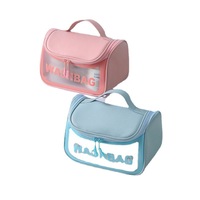 Grote Pvc Cosmetische Case Met Fruit Patroon Rits Sluiting Waterpoof Handheld Reis Toilettas Zakelijke Make-Up