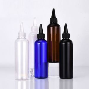 50ml 100ml 120ml 150ml <b>200ml</b> Empty Amber Blue Transparent PET Hair Dye Oil Lotion Shampoo Cosmetic Color Applicator Squeeze - Product Image 1