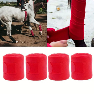 Bandages en polaire respirante pour chevaux, protection des mollets, équipement d'équitation - Product Image 1