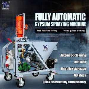 Hot Sale 35L/min Automatic Mixing Gypsum Mortar Spraying Equipment 380V Self-leveling Mortar Spray Machine