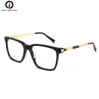Monture optique carrée rétro en acétate, avec branches en métal, unisexe, vente chaude, OEM ODM