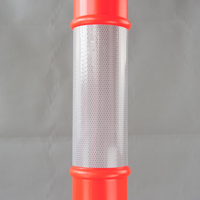Traffic Road Parking Marker Élasticité 45 pouces Pe Road Divider Pole Warning Post Bollards