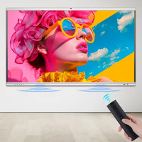 Pizarra Inteligente con Pantalla Táctil 4K de 75 Pulgadas con Cámara para Escuela, Panel de Pizarra Interactiva Táctil de 40 Puntos con Android para Aula