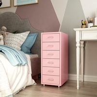 Armoire de salon moderne en métal de haute qualité avec 6 tiroirs, armoire de rangement en acier pour dossiers