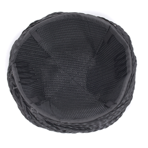 Chignon en forme de beignets en fibres synthétiques lisses, clip-in, avec options de cordon de serrage pour diverses coiffures - Product Image 1
