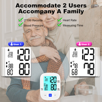 Tensiomètre Portable Connecté, Sphygmomanomètre Électronique Numérique pour Bras, Appareil de Mesure de la Tension Artérielle Automatique
