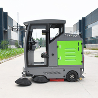 Balayeuse de voirie électrique haute performance certifiée CE, à cabine entièrement fermée, pour le ramassage des feuilles, directement de l'usine