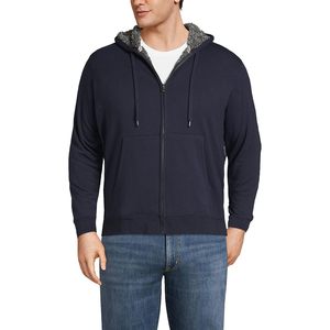 Sweat-shirt à capuche en polaire sherpa pour homme FOXA, fermeture éclair intégrale, manches régulières, respirant, en polyester - Product Image 1