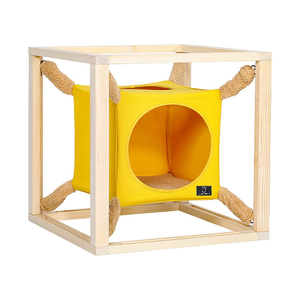Modern Cats Tree for Large Pet Stackable Cat Cave Wood Tower Pets Condo Cat House Hammock for Indoor