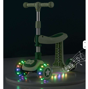 Trottinette enfant réglable avec 3 roues LED clignotantes, trottinette de sport d'extérieur pour enfants, garçons et filles - Product Image 2