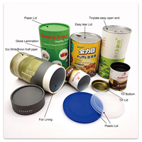 Carton rond tube mâché boîtes boîte d'emballage cylindre boîte de papier pour bouteille d'eau avec fenêtre en pvc transparent