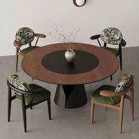 Ensemble de chaises et de table à manger en cuir de luxe moderne avec revêtement en tissu imprimé - Meubles de maison durables et écologiques