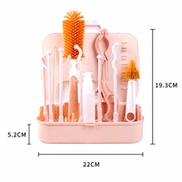 Ensemble de brosses à biberons en silicone PP à long manche pour nettoyer les biberons et les gobelets pour bébés et tout-petits
