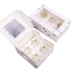 Directo de fábrica <span class=keywords><strong>Chef</strong></span> Cake Fresa Individual Muffin Cupcake Cajas Comida Caja de papel Embalaje Cajas de pastel 12X12X12 con ventana - Product Image 3