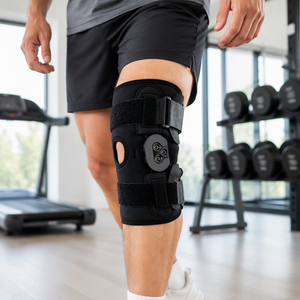 Tutore per Ginocchio Open Patella ROM con Cerniera Bloccabile Regolabile e Barre Laterali in Alluminio per Supporto di Legamenti e Menisco - Product Image 1