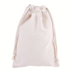 Sac à poussière en coton et lin personnalisé de haute qualité avec cordon de serrage, pochette cadeau pour chaussures, sac de shopping en mousseline de coton avec logo personnalisé - Product Image 6