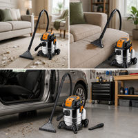 Aspirateur de type bidon multifonctionnel de haute qualité, nouvelle conception, 20 L, pour tapis, canapé, chaise, voiture - Utilisation humide/sèche