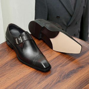 Zapatos Oxford de Hombre Británicos, Impermeables, de Cuero Genuino, Punta Cerrada, Hechos a Mano, para Boda, Formales, Casuales de Negocios, Antideslizantes, con Hebillas y Correas - Product Image 4