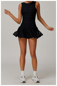 Pakaian olahraga wanita, 2025 renda elegan bersirkulasi dua dalam satu pakaian olahraga Golf pakaian tenis seksi dengan celana pendek - Product Image 5