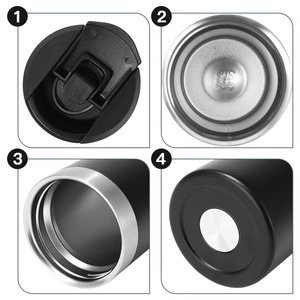 Tazza Termica Portatile da 350ml in Acciaio Inossidabile con Motivo a Pois Colorati, Idea Regalo per Bambini e Scuola, Personalizzabile OEM - Product Image 3