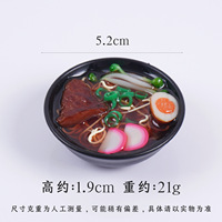Fideos de comida japonesa llavero simulación Ramen cuenco colgante fideos pierna de pollo fideos colgante DIY basura casos Decoración