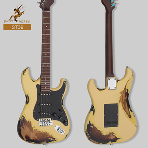 Guitarra eléctrica OEM ST de alta calidad Paulownia Cuerpo de madera SSH Pastillas <span class=keywords><strong>Guitarras</strong></span> baratas al por mayor para adultos - Product Image 1