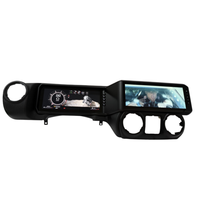 Écran LCD de tableau de bord multimédia 12,3+12,3 pouces avec GPS intégré et Android Auto pour Jeep Wrangler JK 2011-2017
