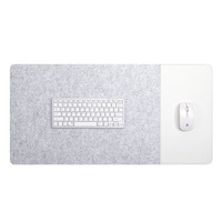Grand tapis de bureau en feutre et cuir PU, antidérapant, pour clavier et souris, protection de table