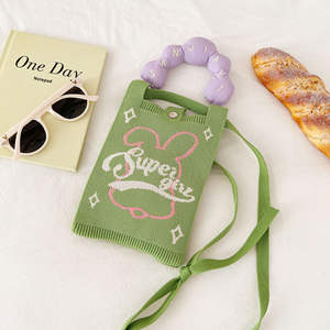 Bolsos de Gatito, Lindos Bolsos de Teléfono Móvil de Punto con Dibujos Animados, Mini Bolsos Cruzados Portátiles, Bolsos Cuadrados de Moda, Regalo para Invitados, Todas las Temporadas - Product Image 6