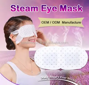 Özel etiket buhar göz maskesi tek kullanımlık koyu halkalar için kendinden isınma isıtmalı kuru gözler için göz maskesi