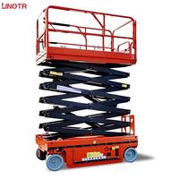 Plateforme élévatrice à ciseaux électrique entièrement automatique autoportante pour travaux en hauteur, hauteur maximale 11,8 m, acier au carbone, 2950 kg